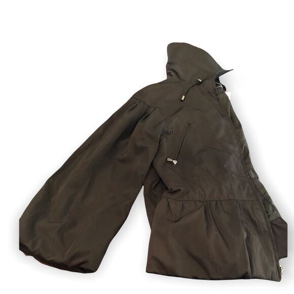 1 Madison Luxe Outerwear Jacket Black Nylon Blouson Sleeves Zip Up M - Picture 5 of 15